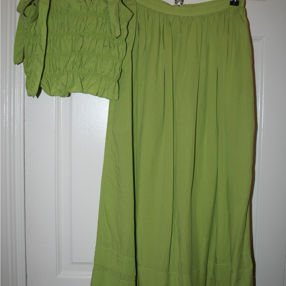 Darling Lime Green Skirt Set